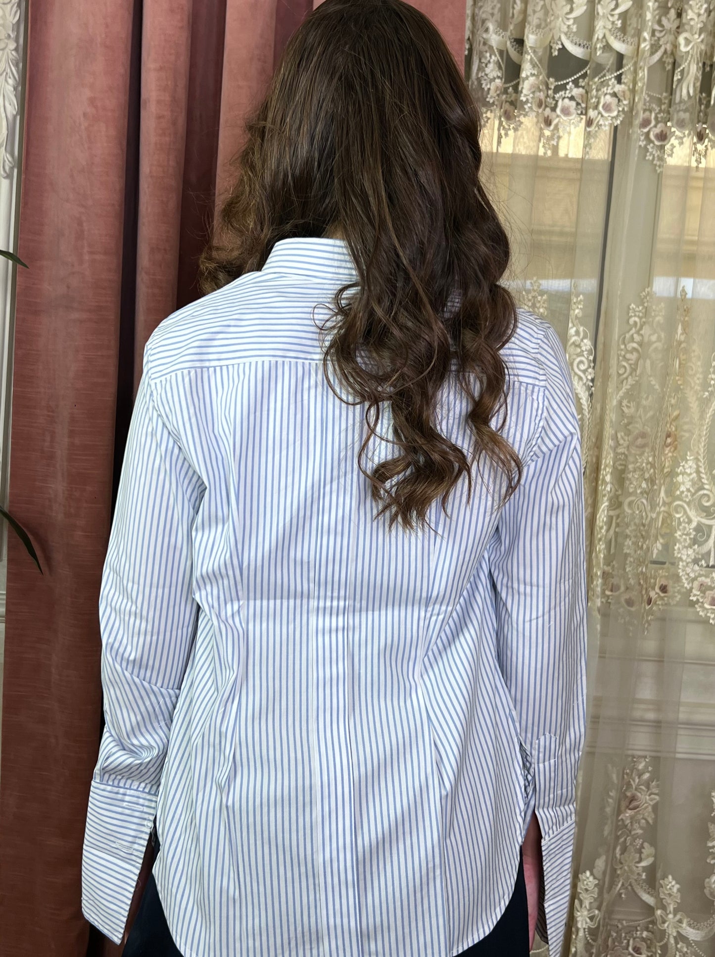 Long sleeve striped blouse