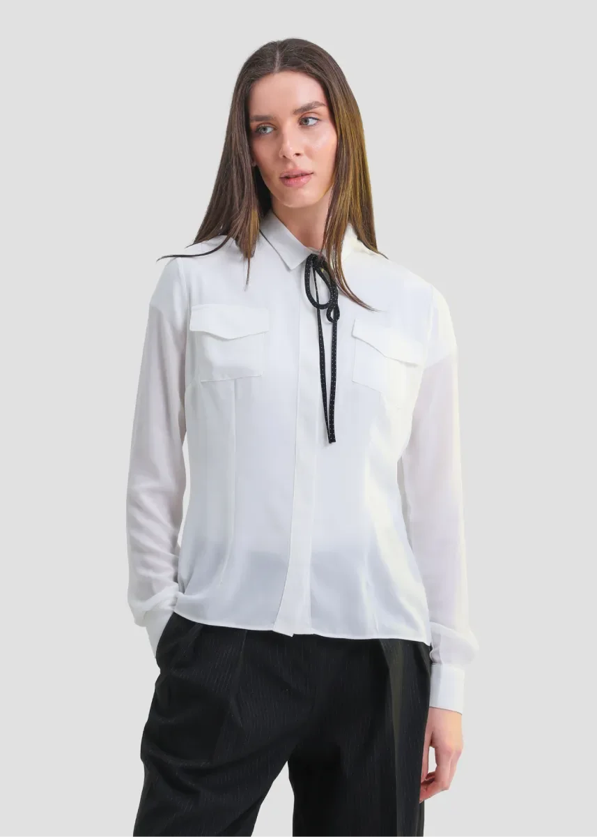 Polka Dot tie Shirt - chapters.