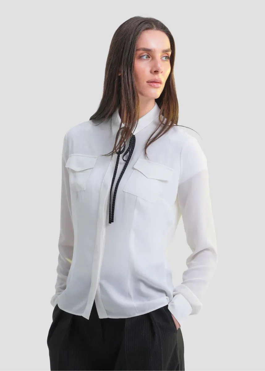 Polka Dot tie Shirt - chapters.