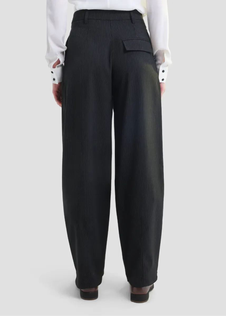 Striped Pleated Trousers - chapters.