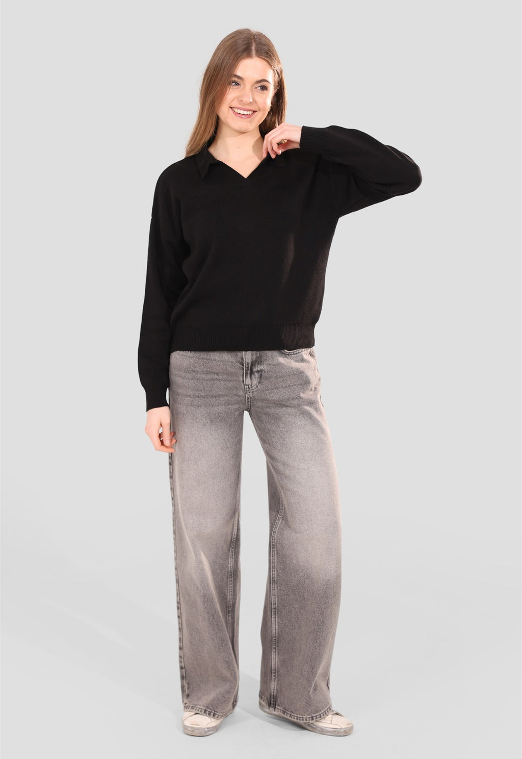 Collared knit Jumper