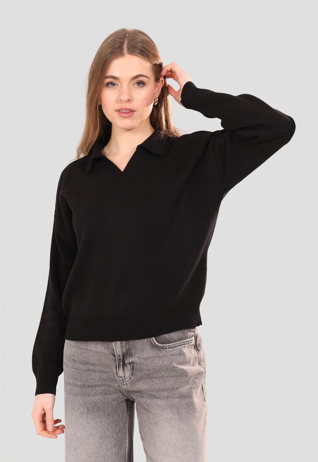 Collared knit Jumper
