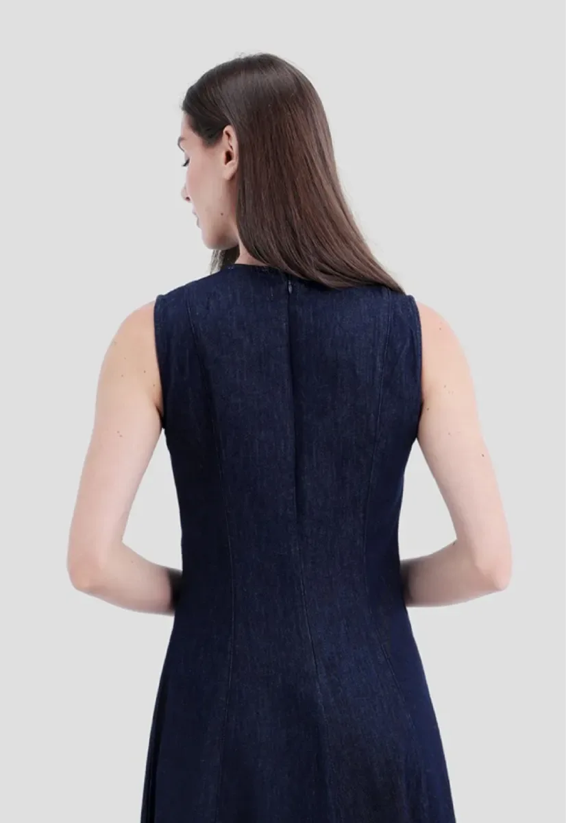 Denim A-line Dress - chapters.