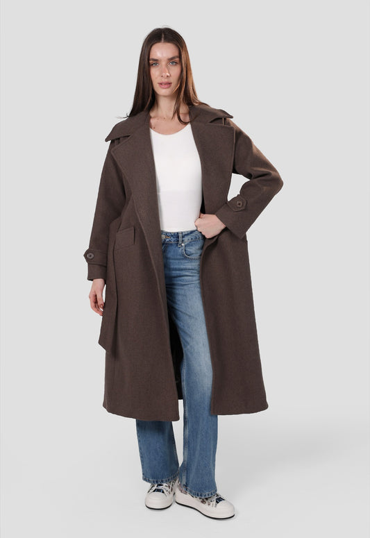 Wool Coat - Brown