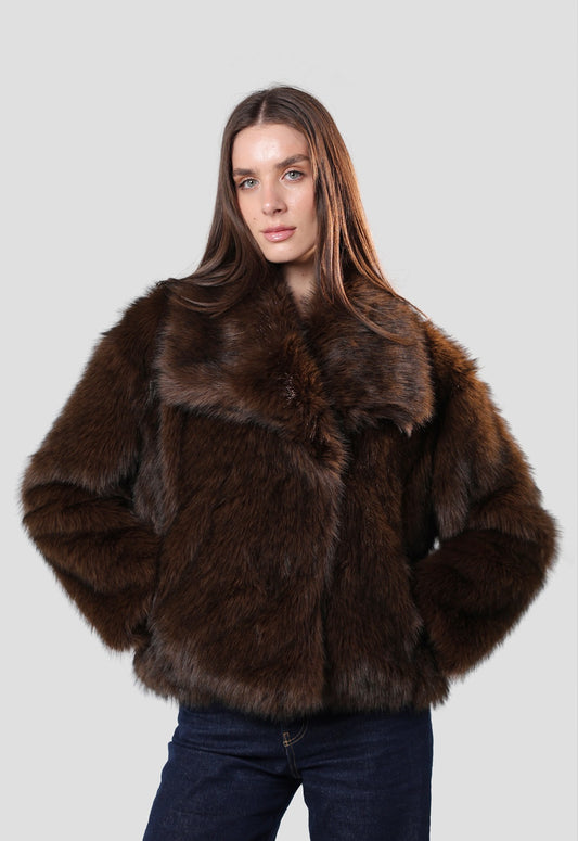 Fur Coat - Brown
