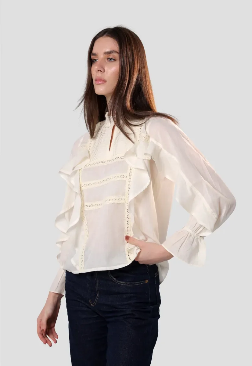 Frill Sleeve Top - chapters.