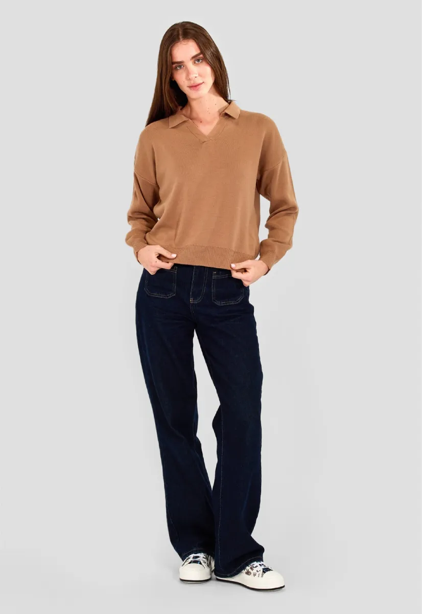 Collared knit Jumper