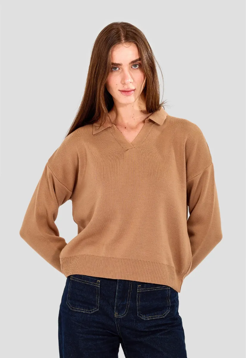 Collared knit Jumper
