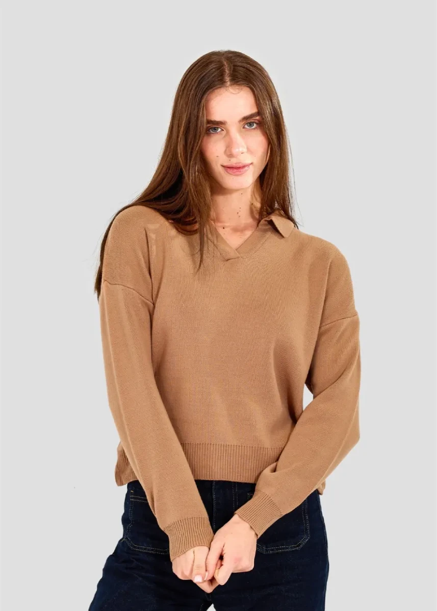 Collared knit Jumper