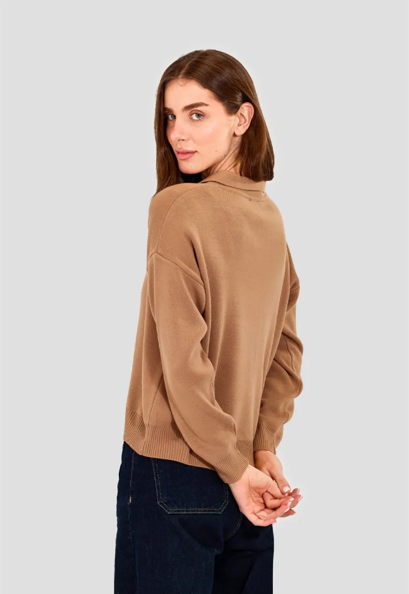 Collared knit Jumper