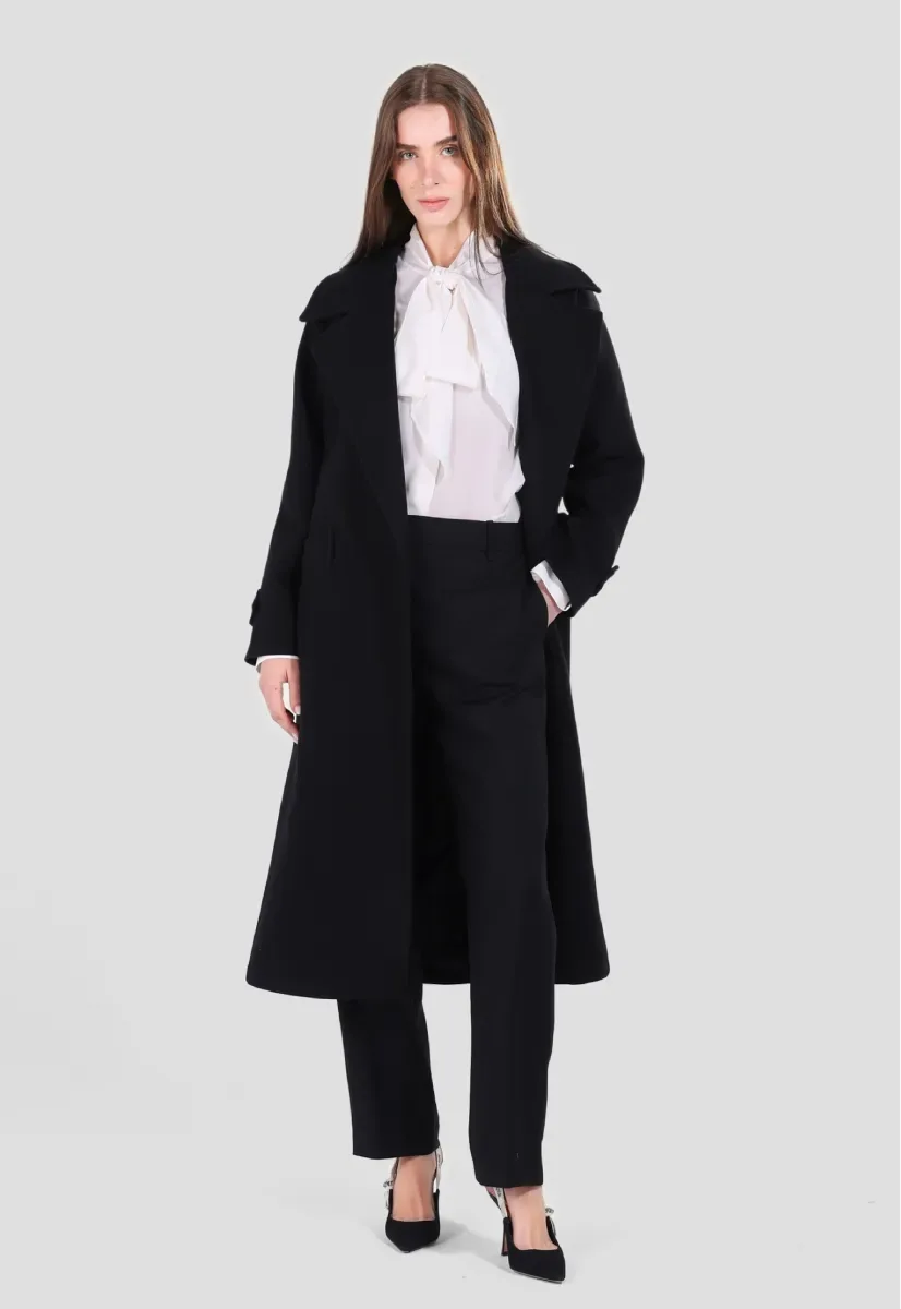 Wool Coat - Black - chapters.