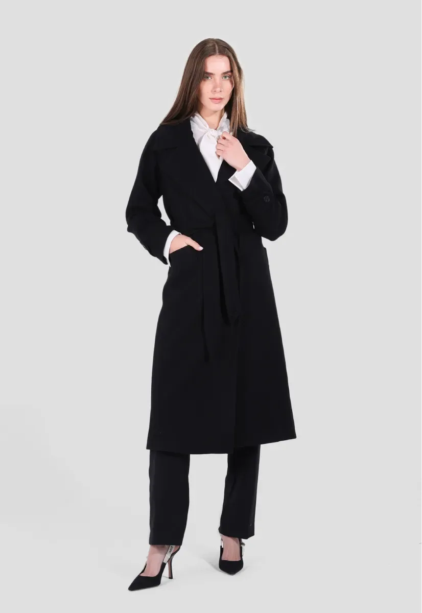 Wool Coat - Black - chapters.