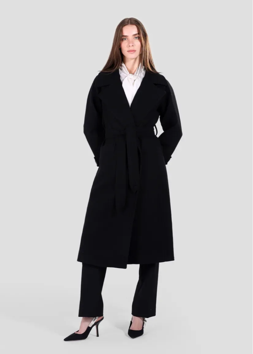 Wool Coat - Black - chapters.