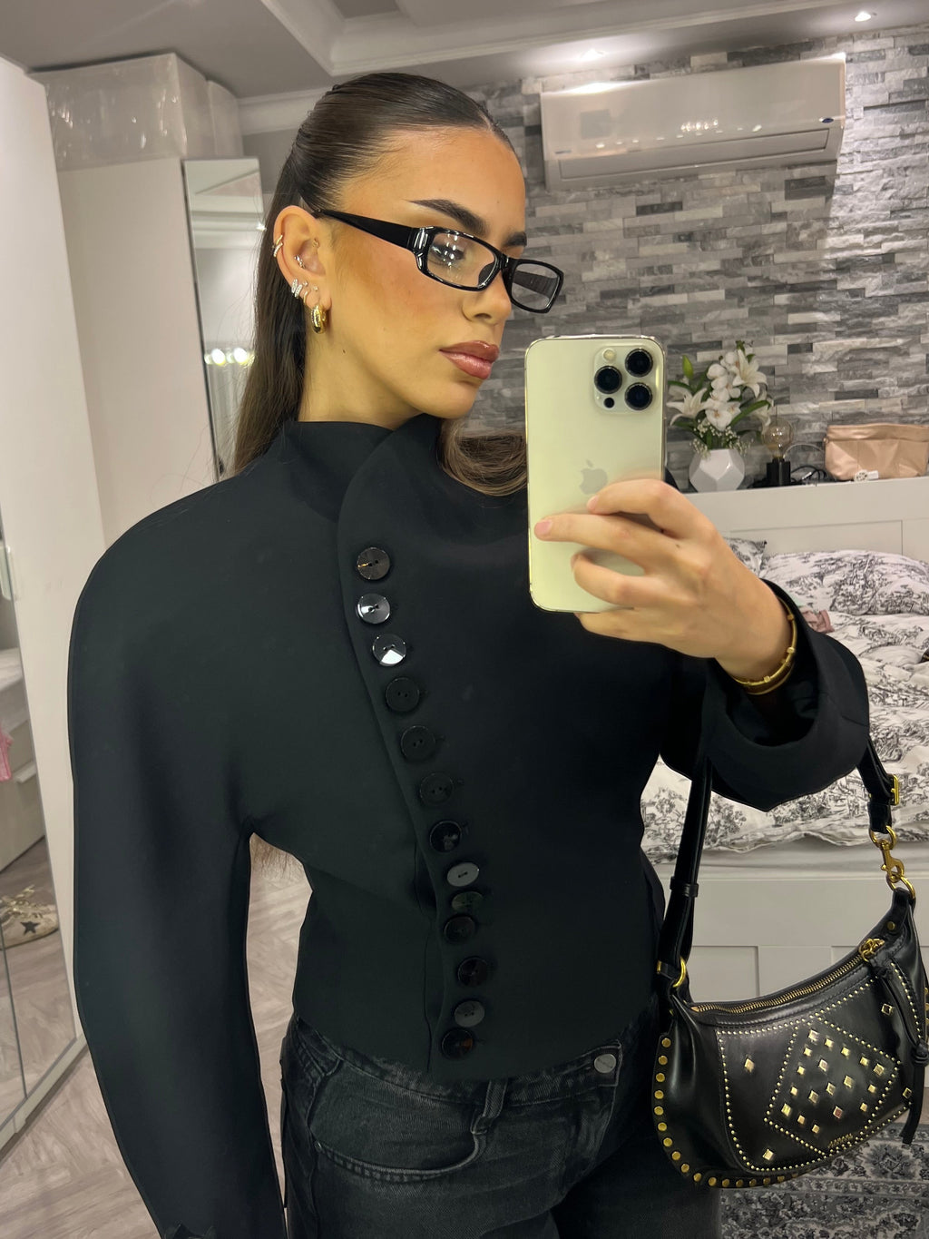 Black Button-Up Blazer