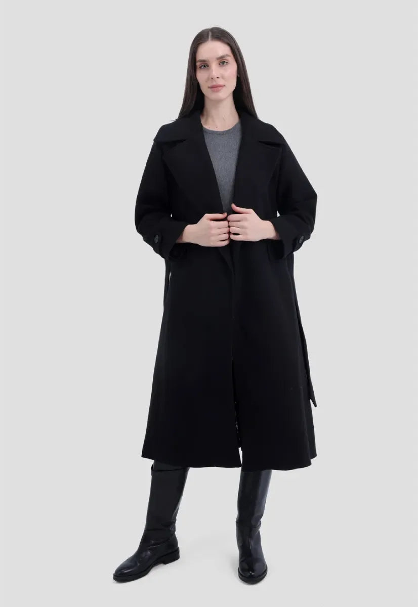 Wool Coat - Black - chapters.