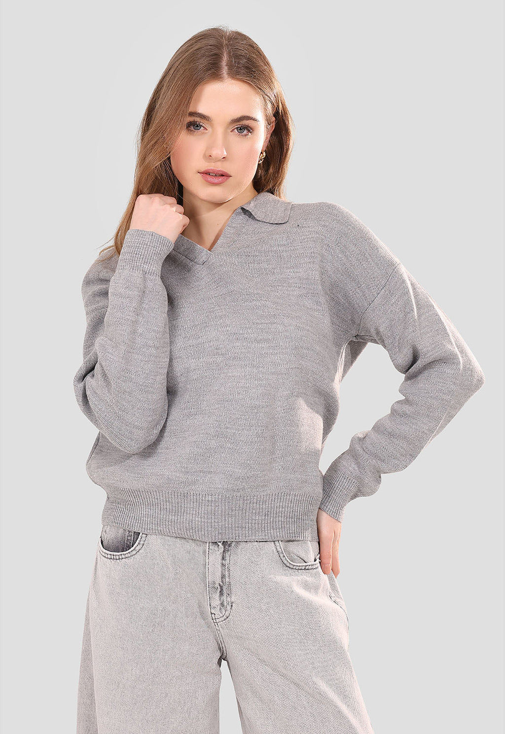 Collared knit Jumper