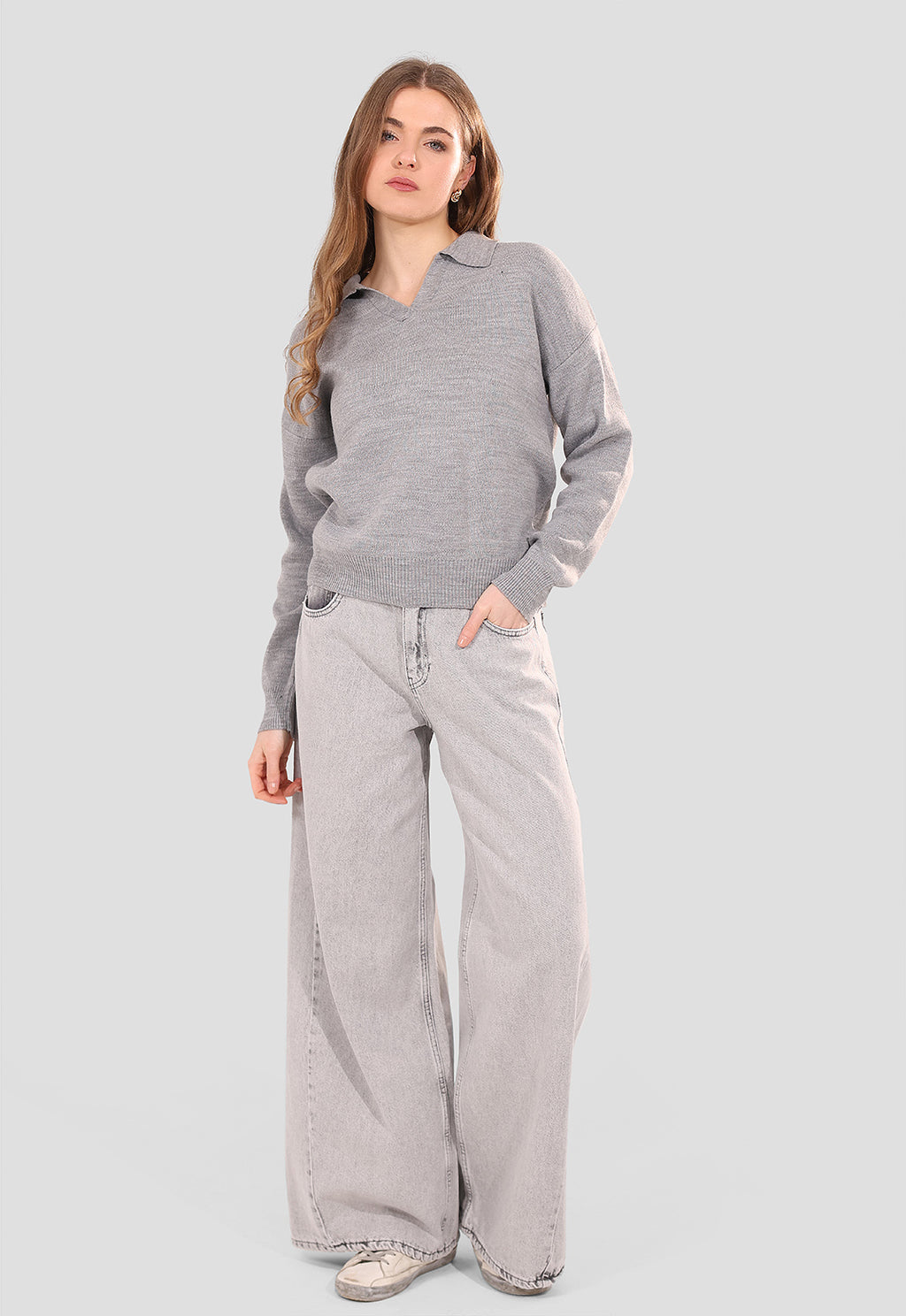 Collared knit Jumper