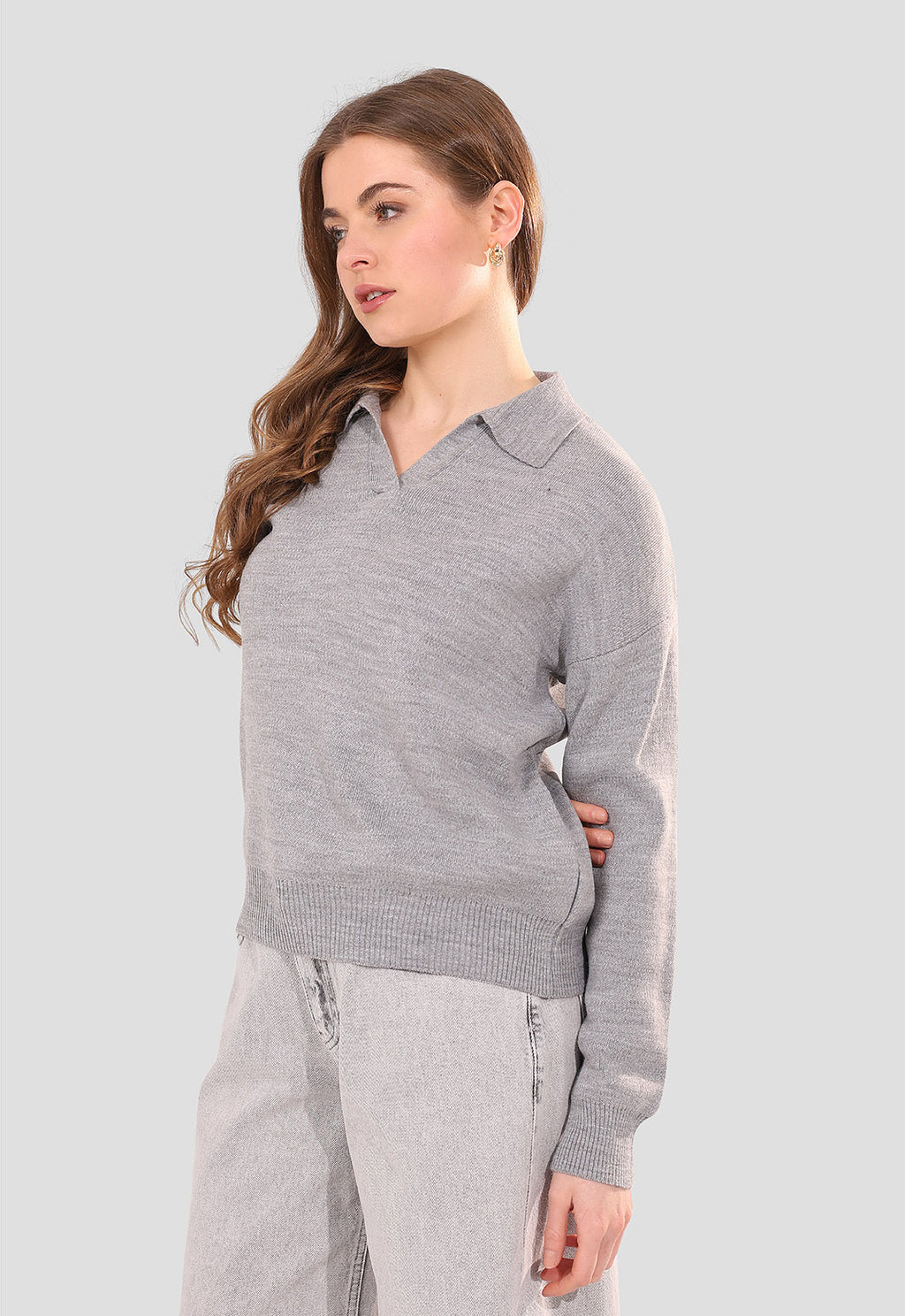 Collared knit Jumper