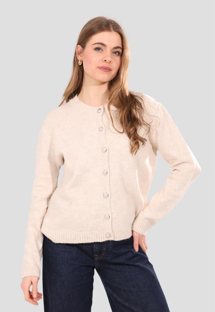 Detailed Button Cardigan