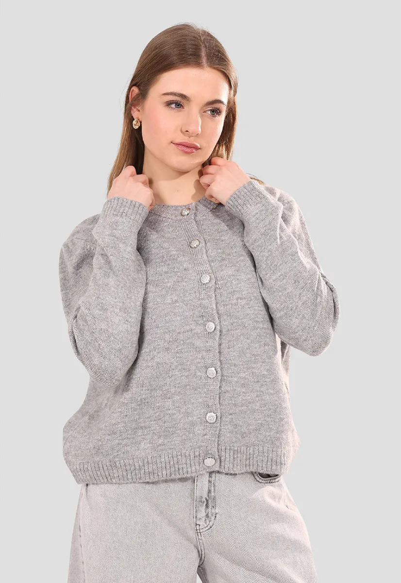 Detailed Button Cardigan