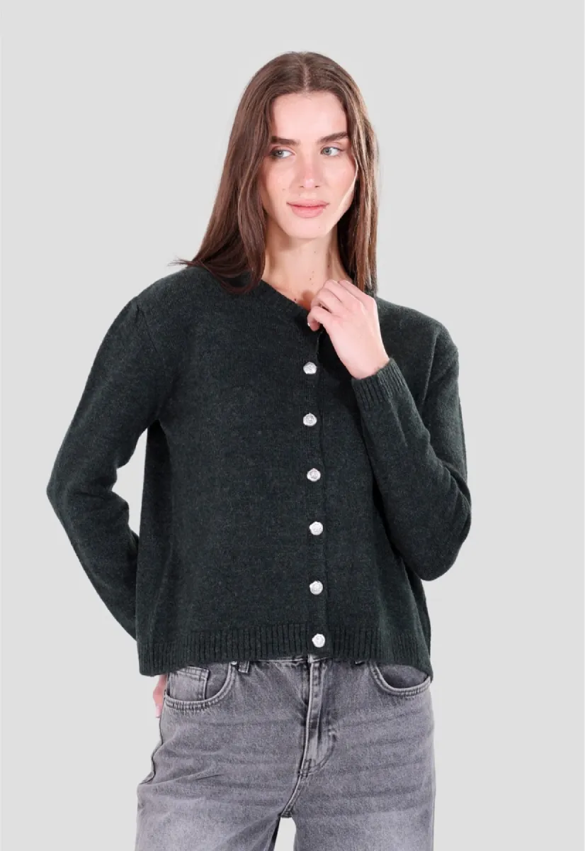 Detailed Button Cardigan