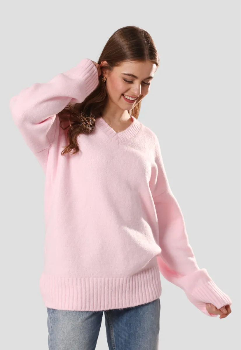 Long V-neck Jumper