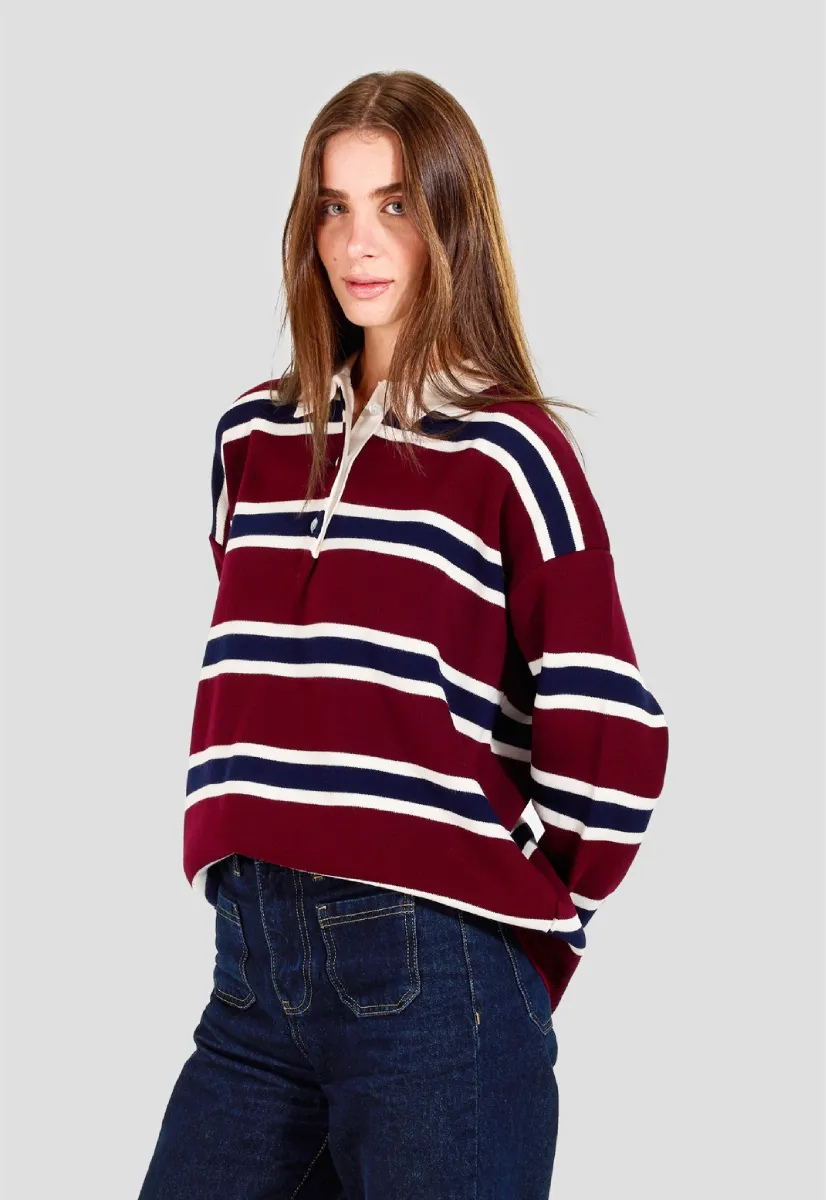 Striped Knit Polo