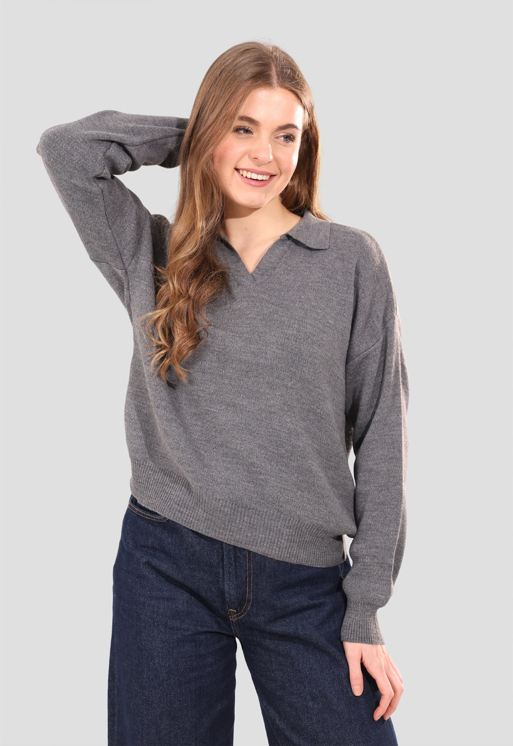 Collared knit Jumper