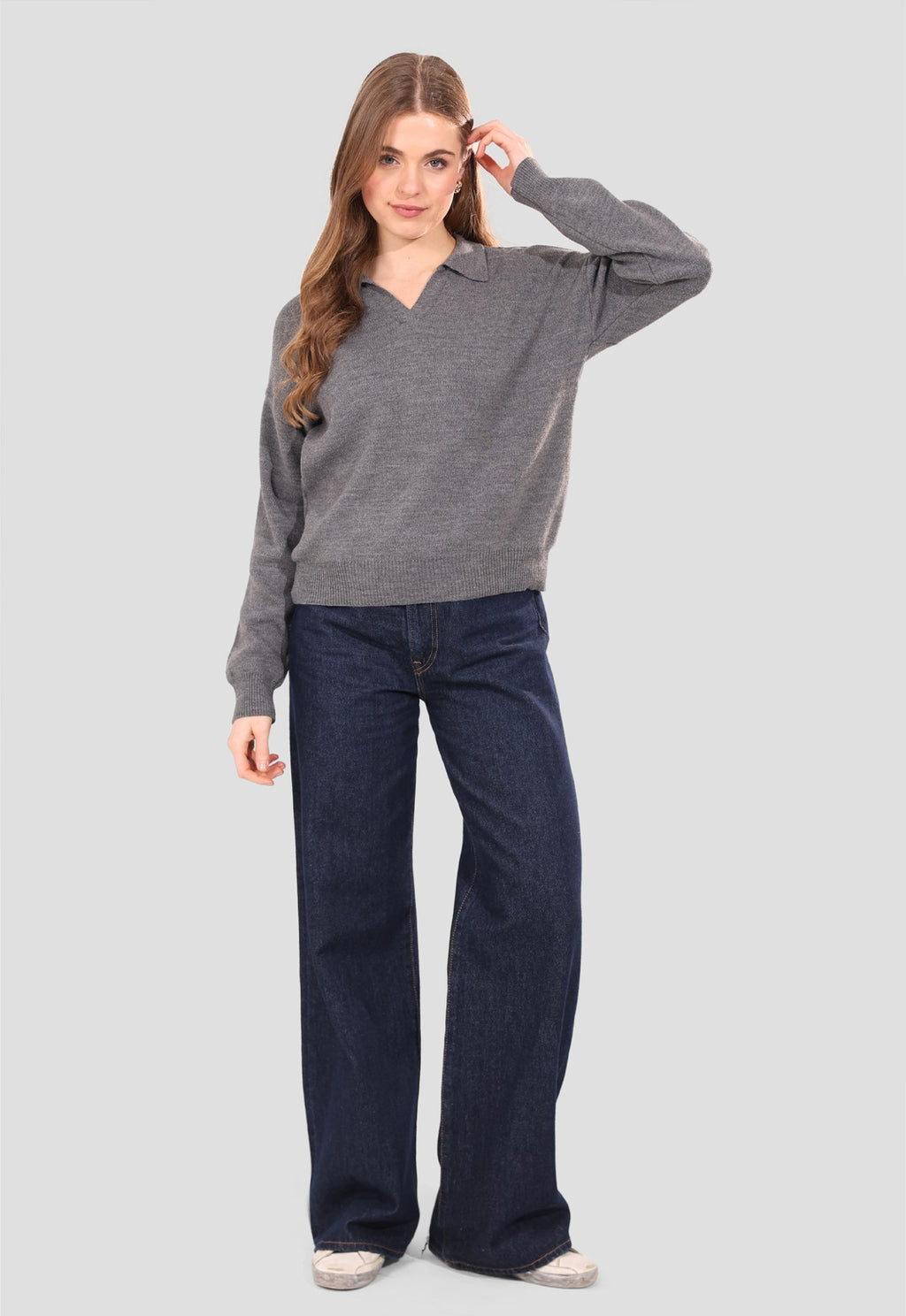 Collared knit Jumper