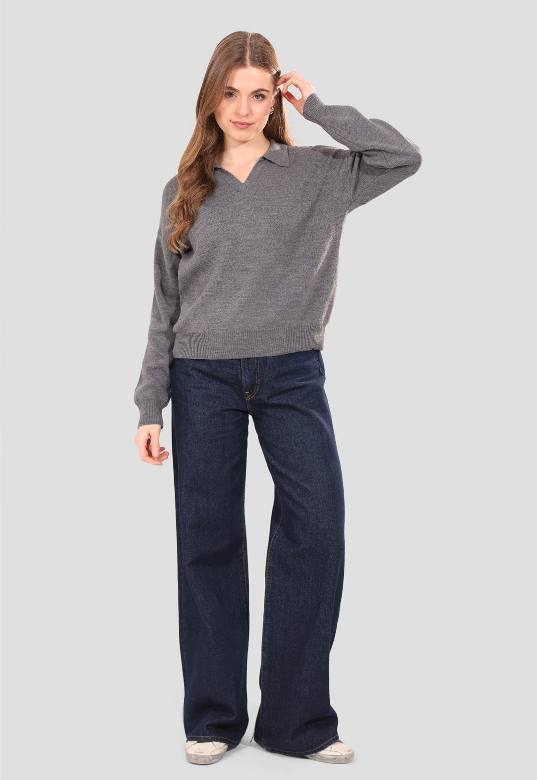 Collared knit Jumper