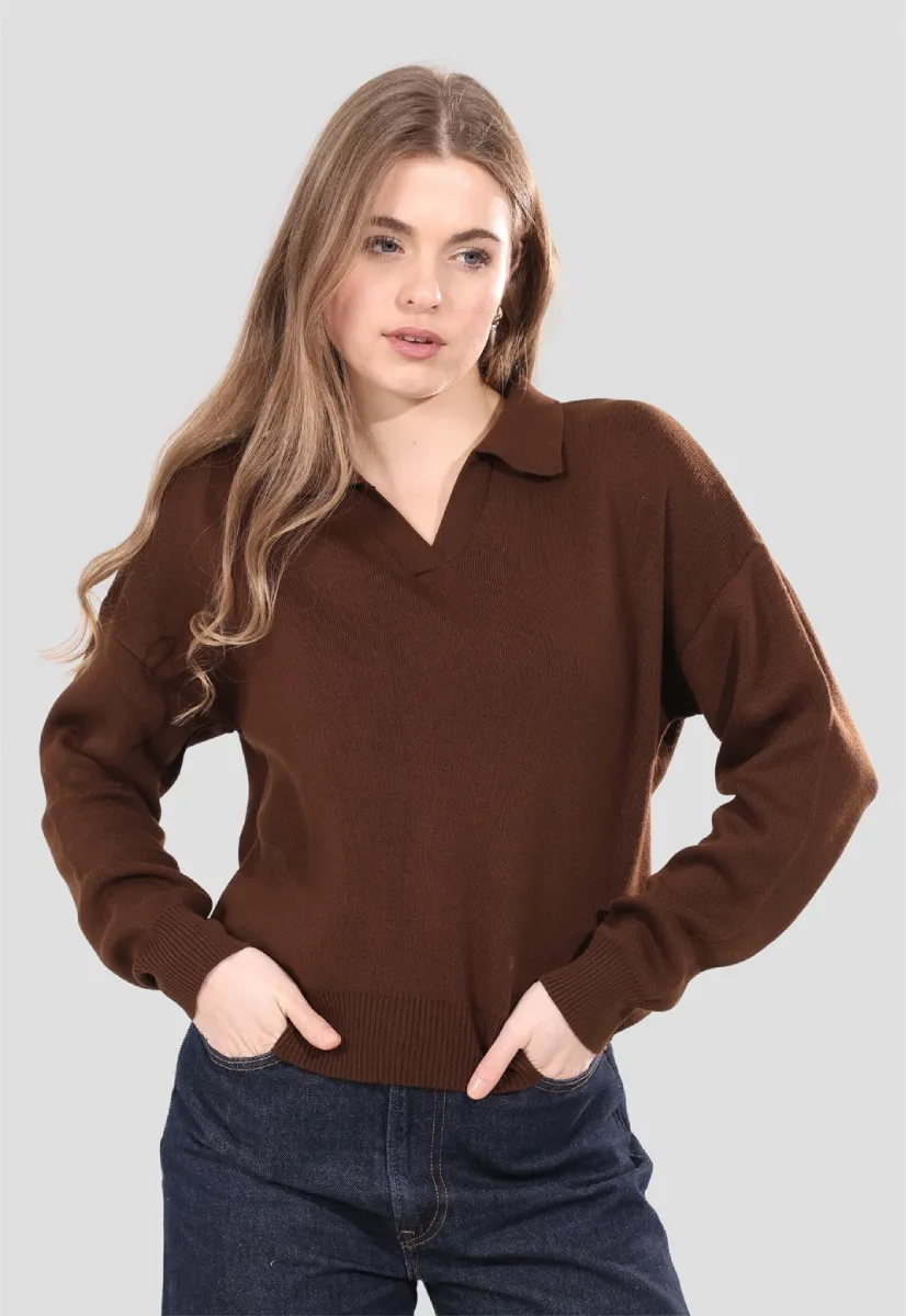 Collared knit Jumper