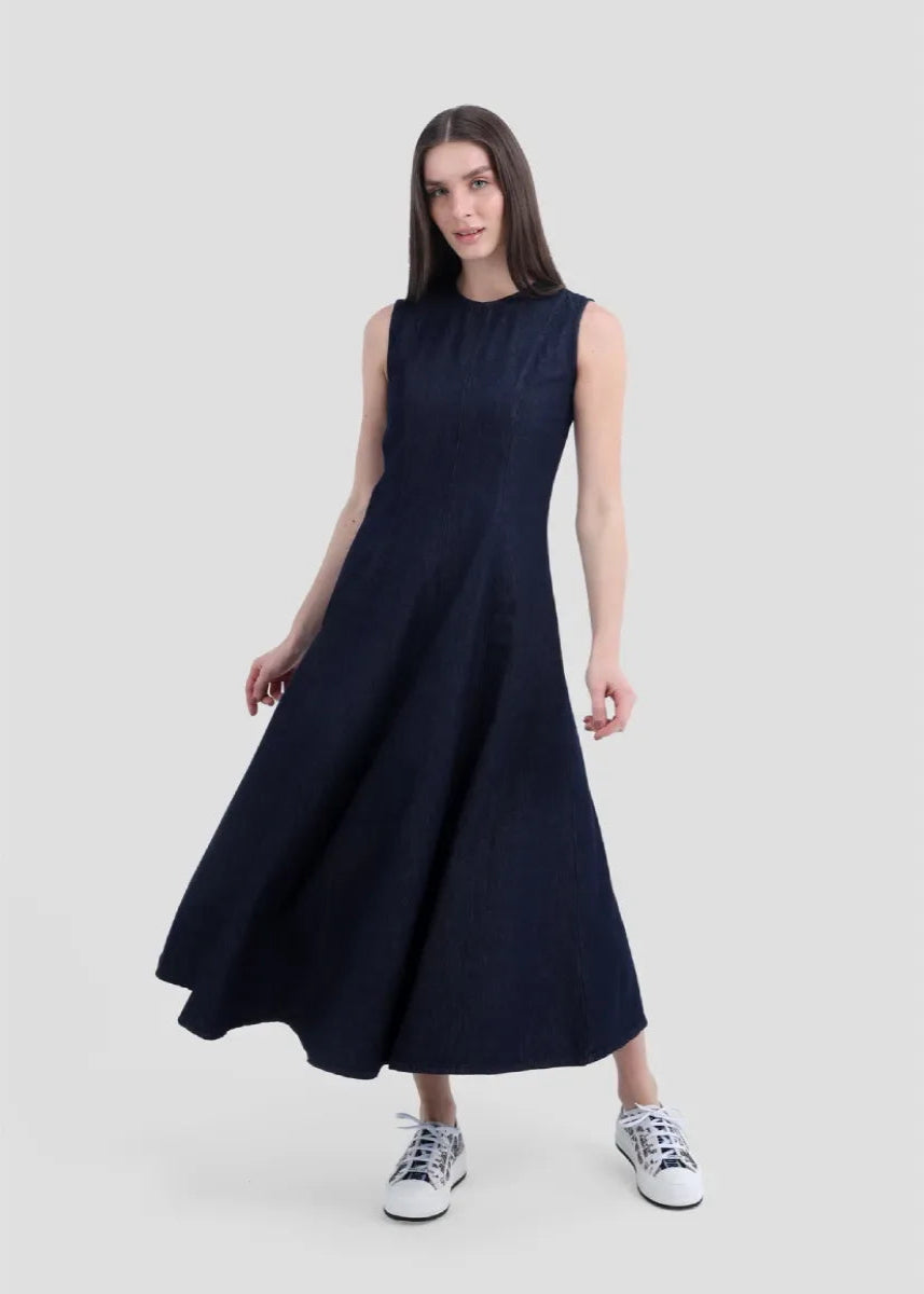 Denim A-line Dress - chapters.