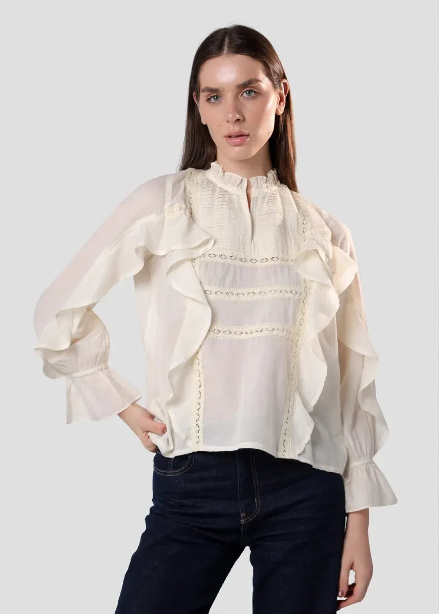 Frill Sleeve Top - chapters.