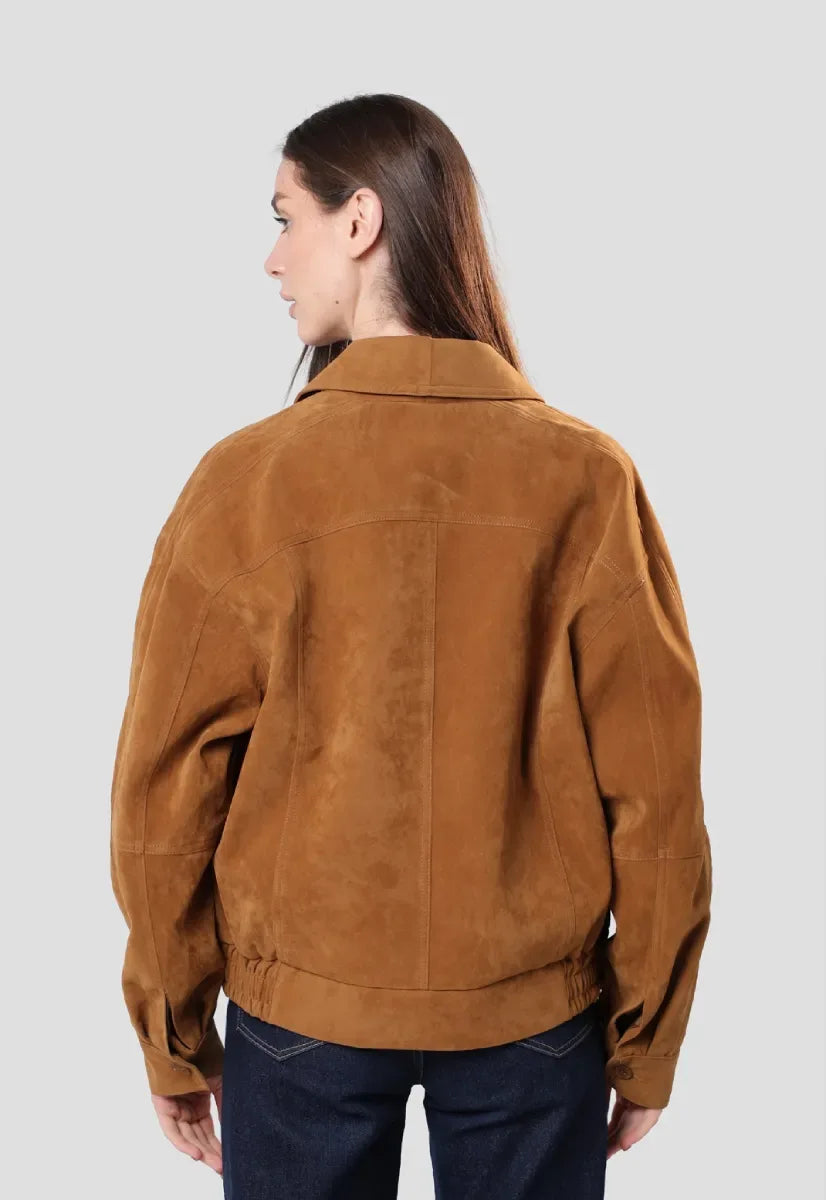 Suede Bomber Jacket - chapters.